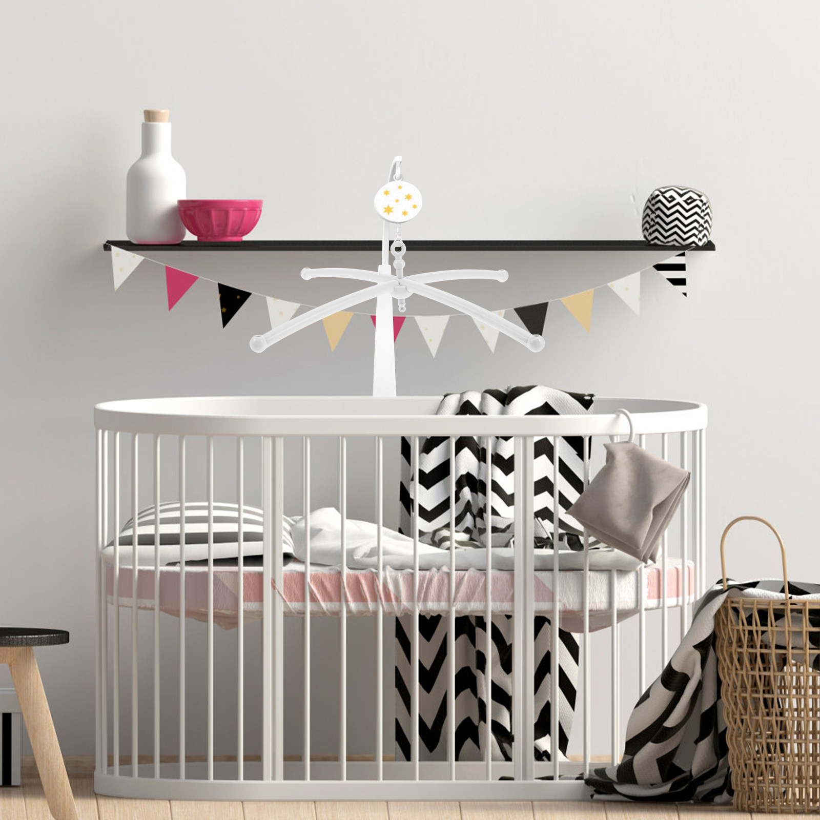 Baby Nursery Equipment - Baby Crib Mobile Cross Musical Holder