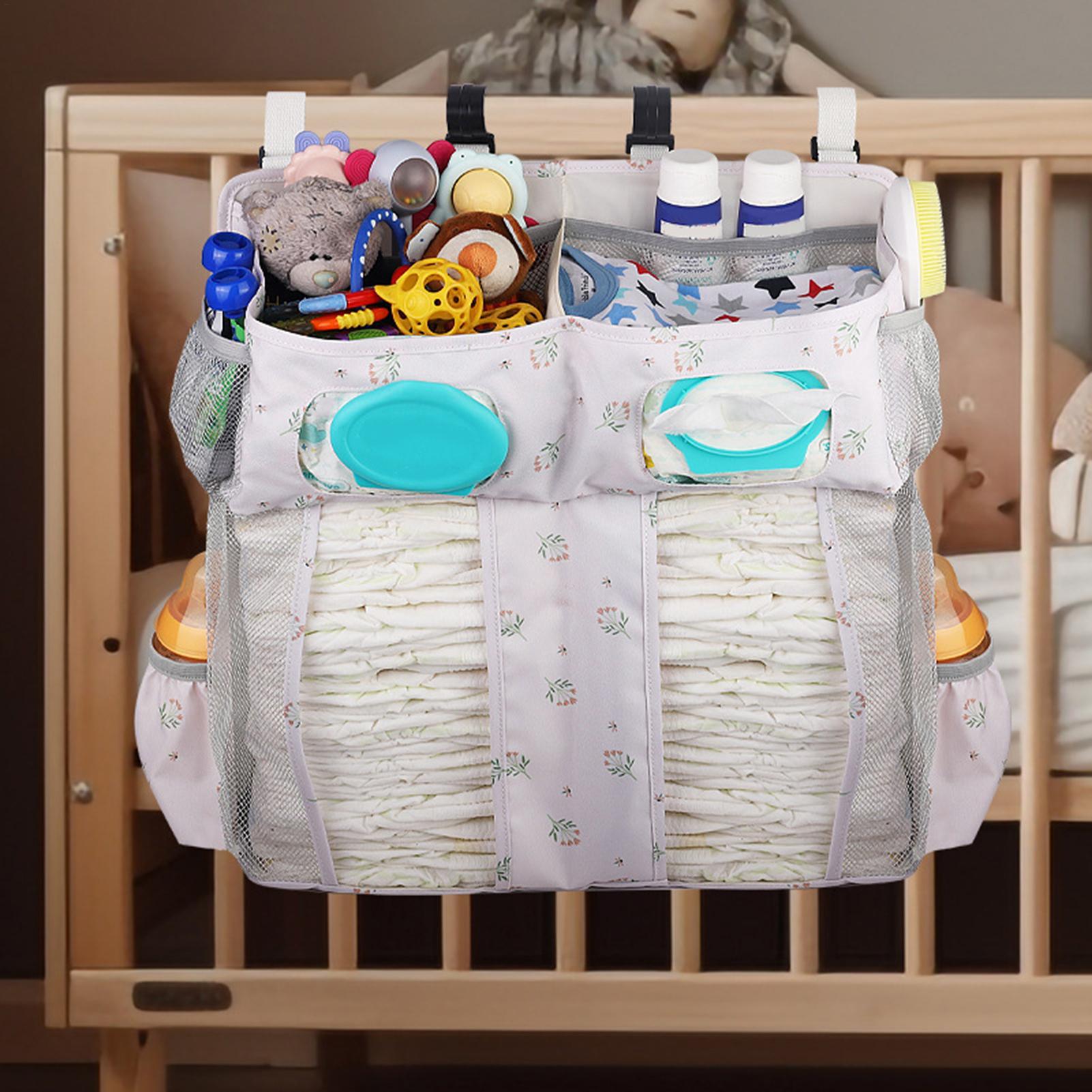 Baby Nursery Unisex - Hanging Baby Crib Storage Bag Infant