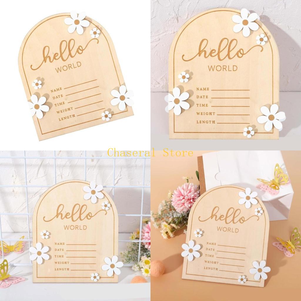 Baby Nursery Unisex - E7CE Hello Wooden Baby Name Sign