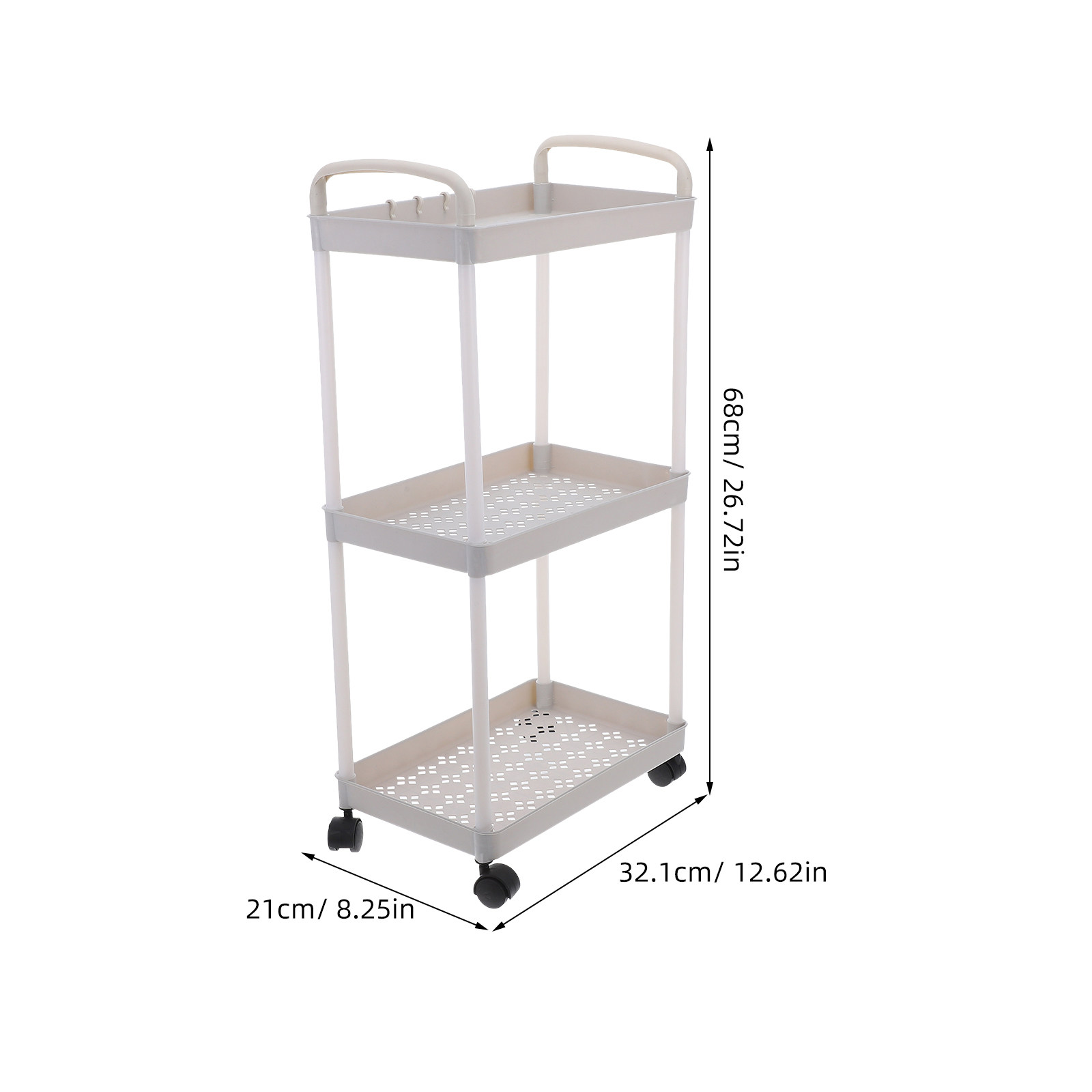 3 Tier Rolling Kitchen Cart Wh - огляд і ціна Baby Nursery Cart