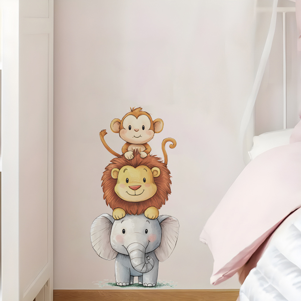 Cute Forest Animals Wall Stick - огляд і ціна Baby Nursery Elephant