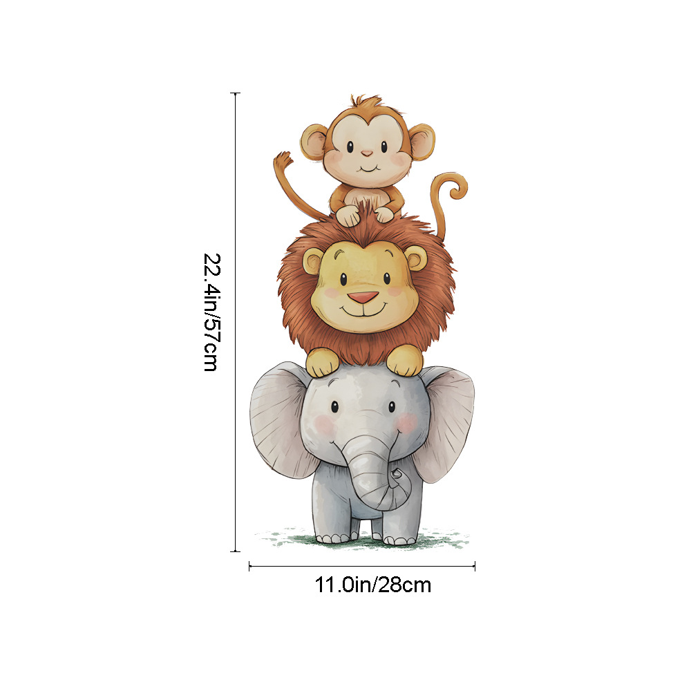 Cute Forest Animals Wall Stick - огляд і ціна Baby Nursery Elephant