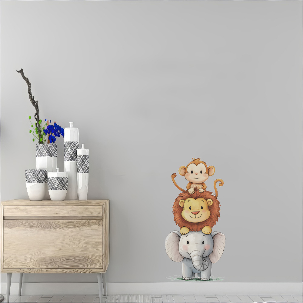 Cute Forest Animals Wall Stick - огляд і ціна Baby Nursery Elephant