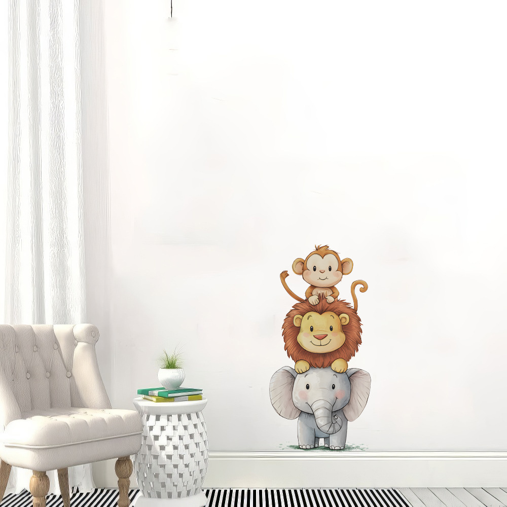 Cute Forest Animals Wall Stick - огляд і ціна Baby Nursery Elephant