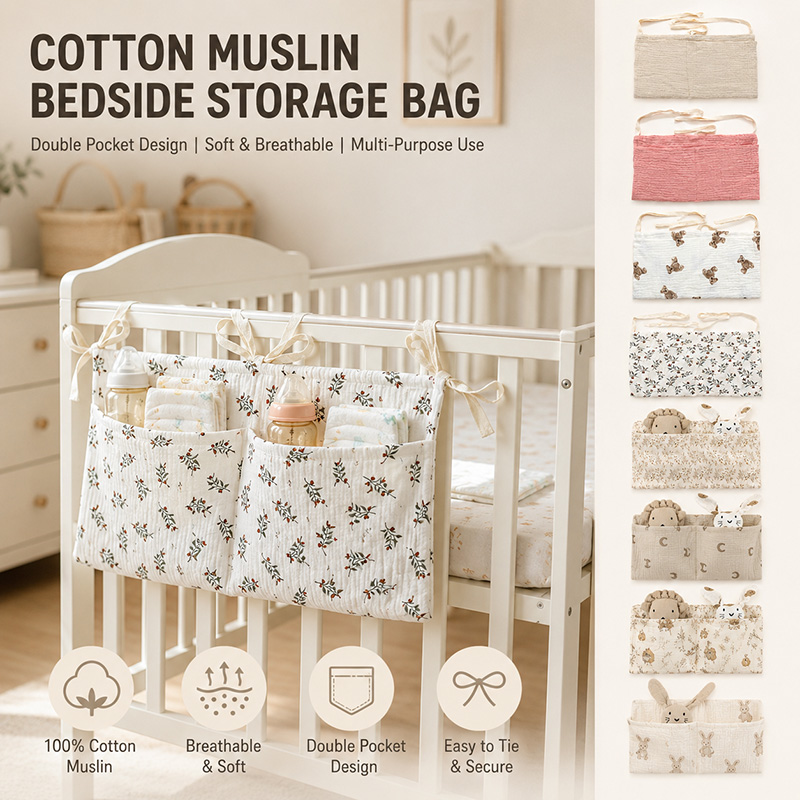 Muslin Baby Crib Organizer Cot - огляд і ціна Baby Nursery Organiser