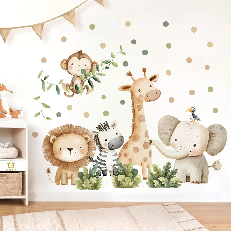 Boho Forest Animals Wall Stick - огляд і ціна Baby Nursery Elephant