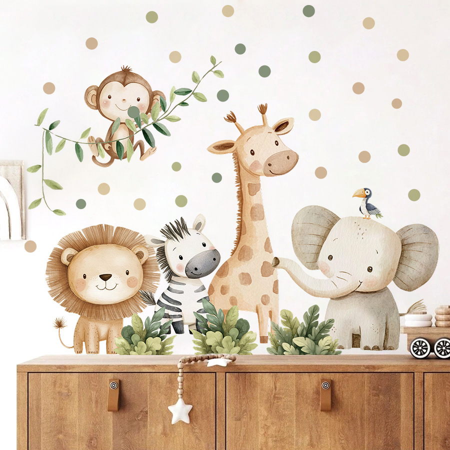 Boho Forest Animals Wall Stick - огляд і ціна Baby Nursery Elephant