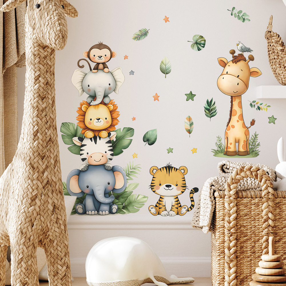 Boho Forest Animals Wall Stick - огляд і ціна Baby Nursery Elephant