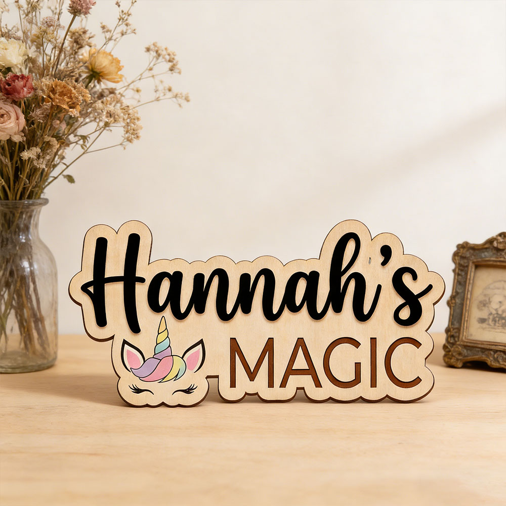 Custom Unicorn Magic Name Door - огляд і ціна Baby Nursery Themes Girl