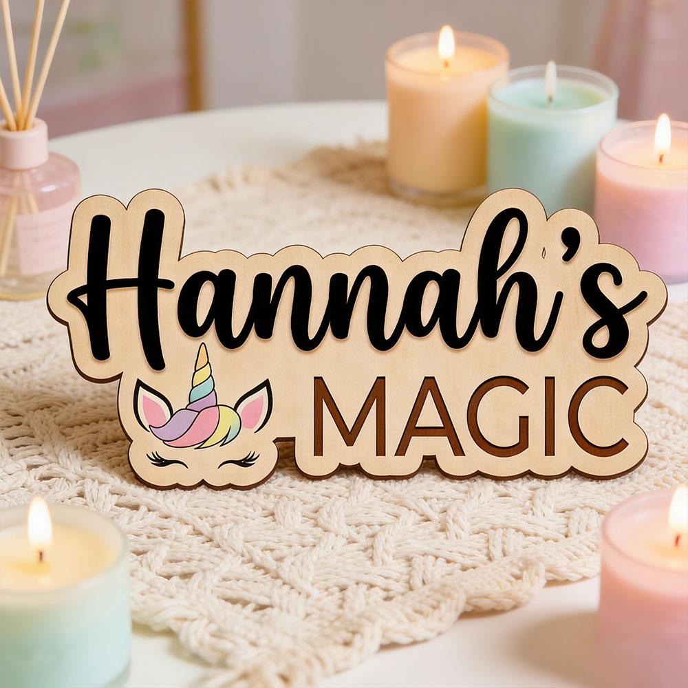 Custom Unicorn Magic Name Door - огляд і ціна Baby Nursery Themes Girl