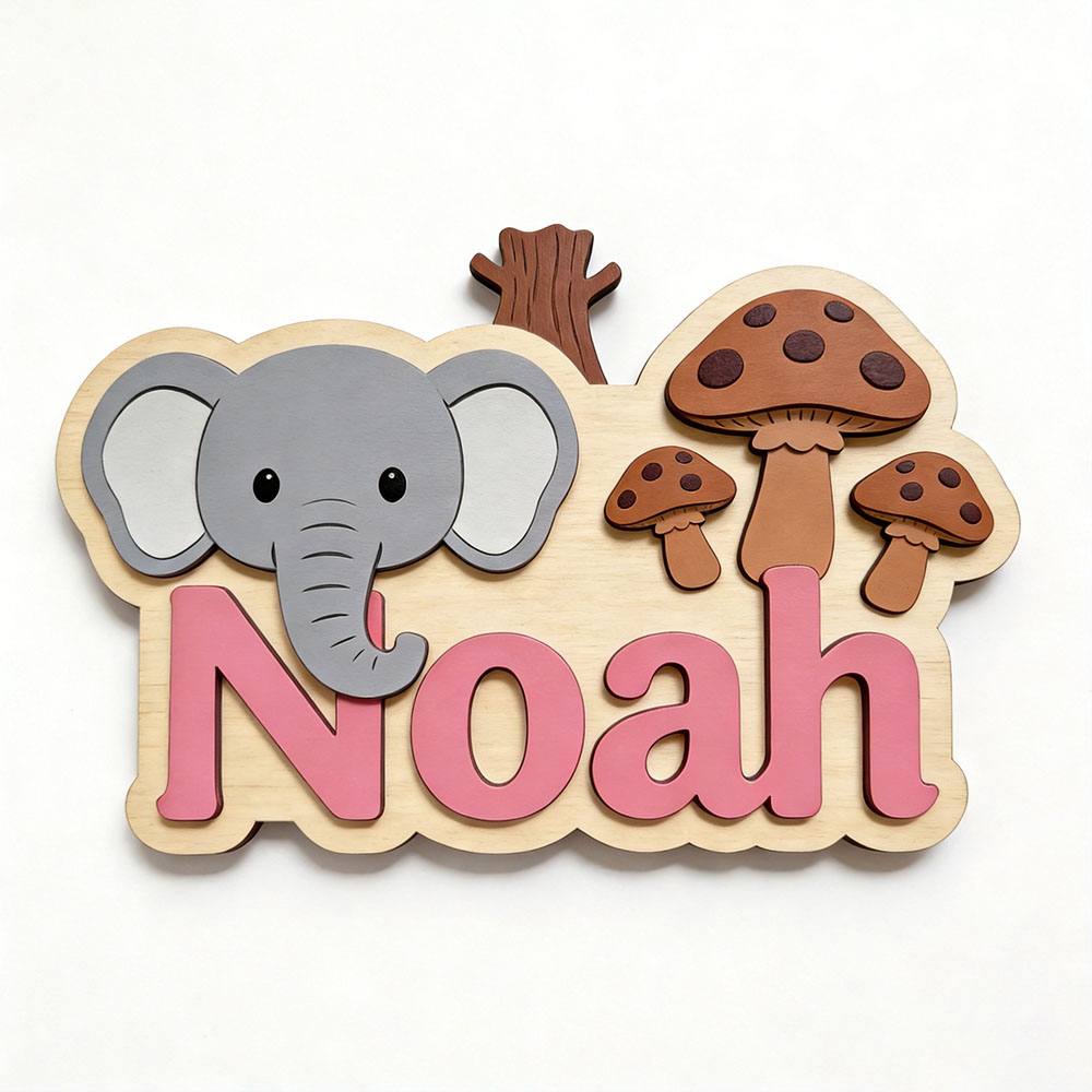 Customizable Cartoon Elephant  - огляд і ціна Baby Nursery Themes Girl