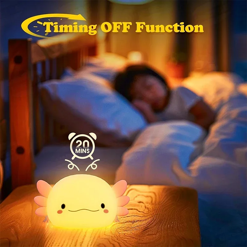 Cute Axolotl Night Light Silic - огляд і ціна Baby Nursery Equipment