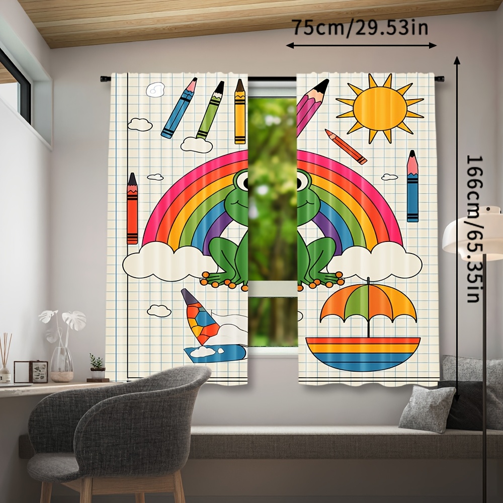 Cute Rainbow Frog Curtain Wind - огляд і ціна Baby Nursery Themes Girl