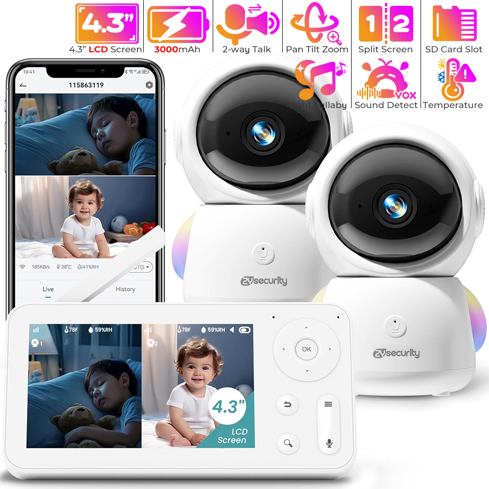 2K Baby Monitor with 2 Cameras - огляд і ціна Baby Nursery Equipment