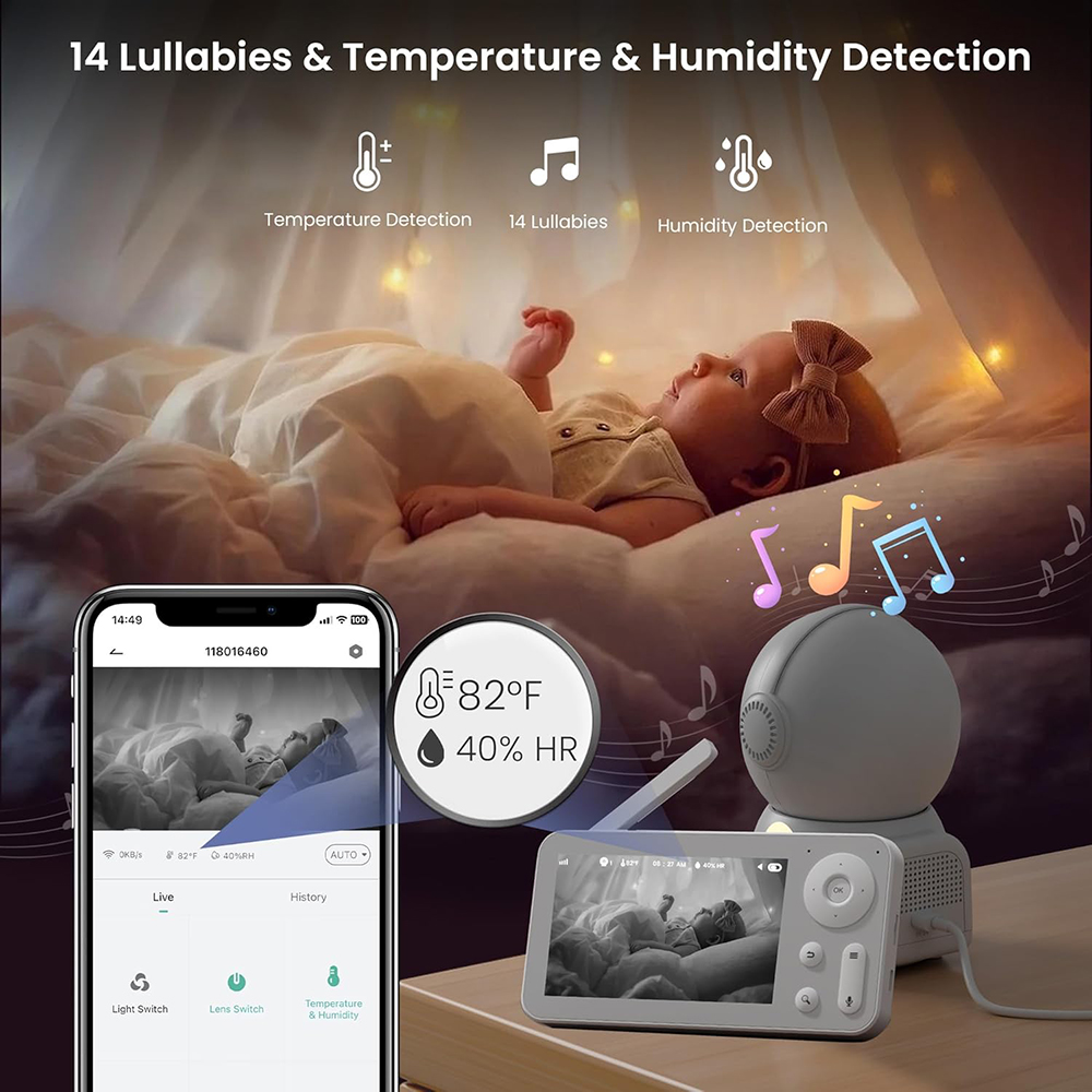 2K Baby Monitor with 2 Cameras - огляд і ціна Baby Nursery Equipment