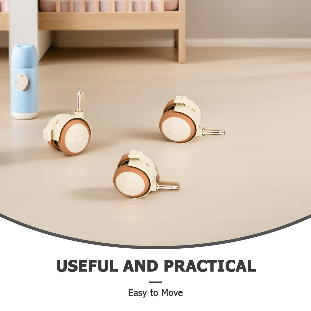 4Pcs Baby Crib Wheels Rubber S - огляд і ціна Baby Nursery Cart