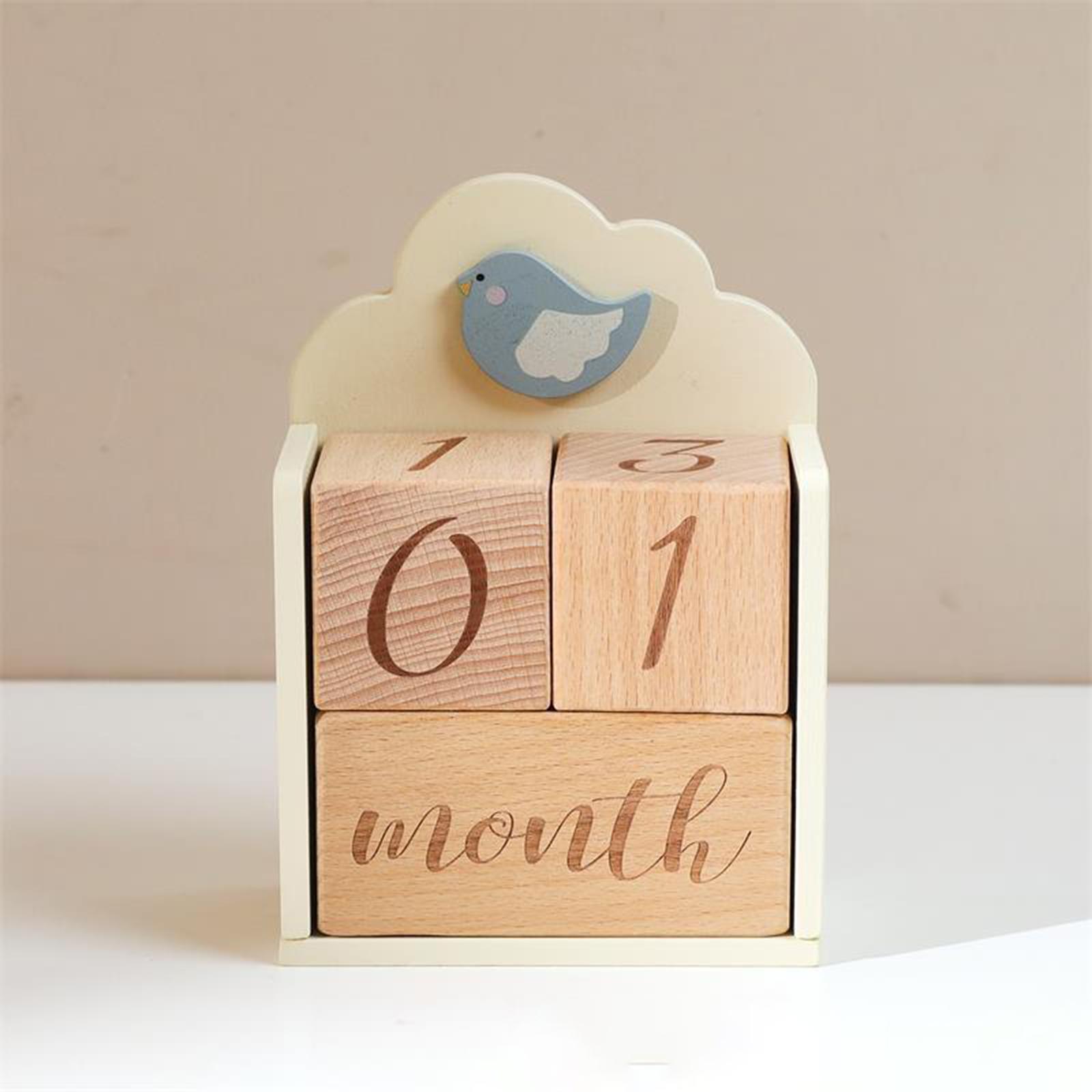 Wooden Baby Age Blocks Unique  - огляд і ціна Baby Nursery Age