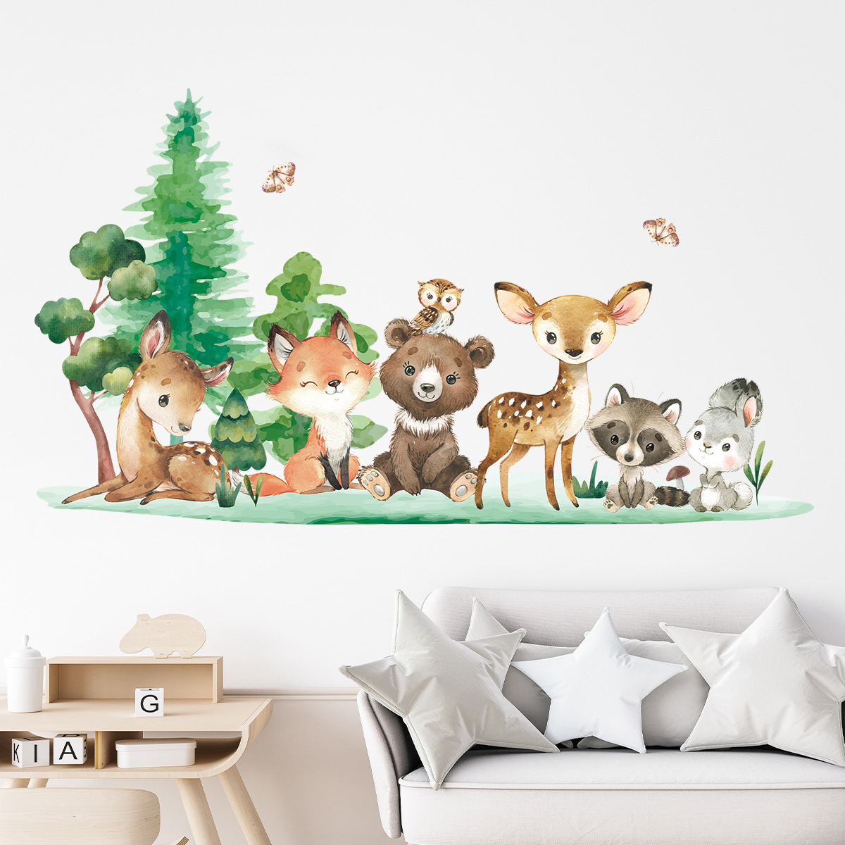 Forest Animals Theme Bear Deer - огляд і ціна Baby Nursery Animal Theme