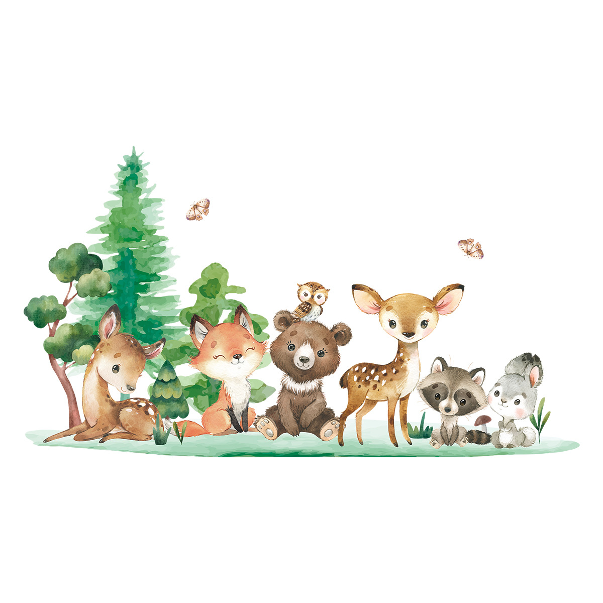 Forest Animals Theme Bear Deer - огляд і ціна Baby Nursery Animal Theme