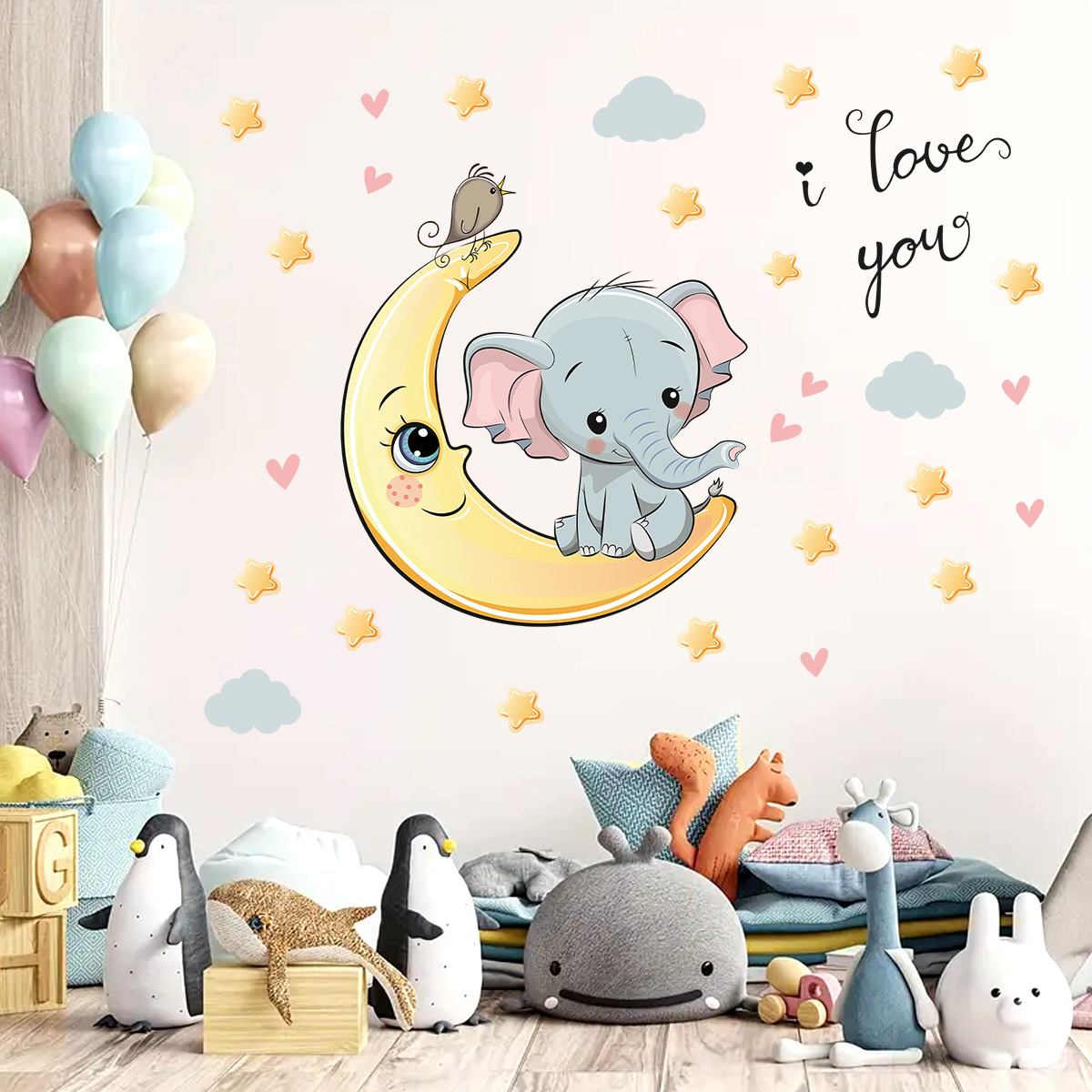 Cartoon Moon Good Night Elepha - огляд і ціна Baby Nursery Elephant