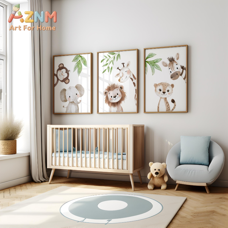 1Pc/3Pcs Safari Animal Nursery - огляд і ціна Baby Nursery Animal Theme