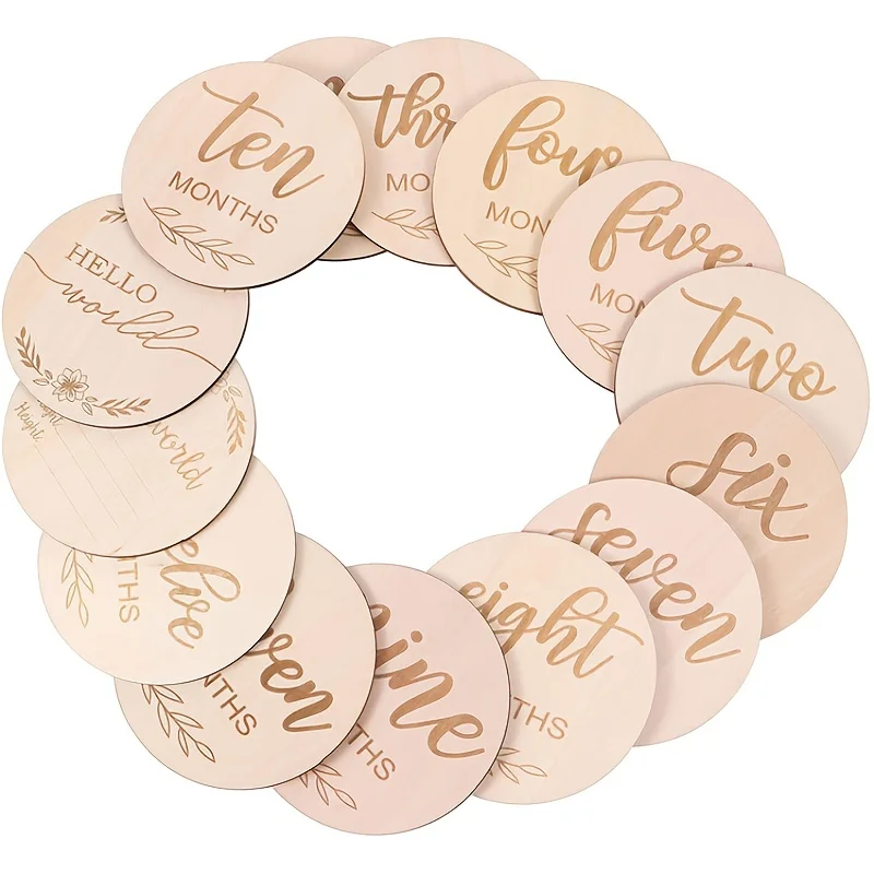 Wooden Wood Chip Month Souveni - огляд і ціна Milestone Card Set