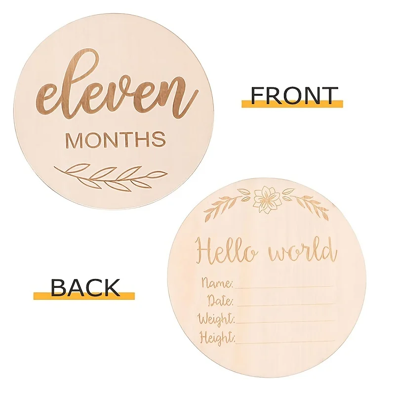 Wooden Wood Chip Month Souveni - огляд і ціна Milestone Card Set