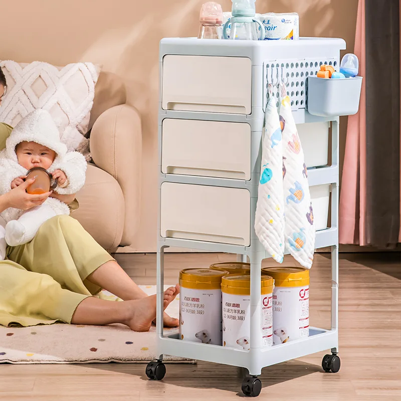 Cream Mobile Storage Cart,Mult - огляд і ціна Baby Nursery Cart