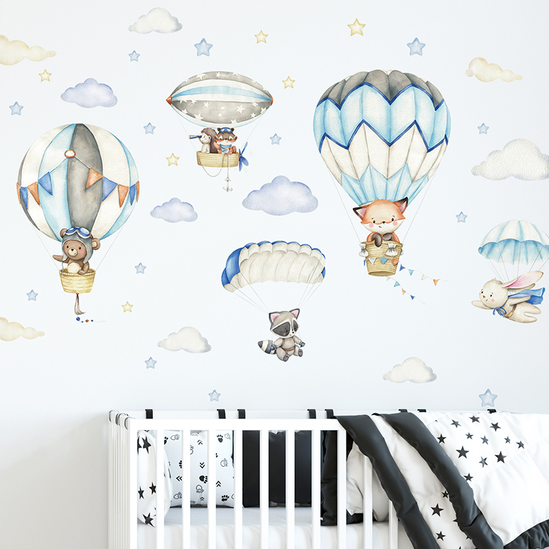 Cartoon Cute Animals Hot Air B - огляд і ціна Baby Nursery Items