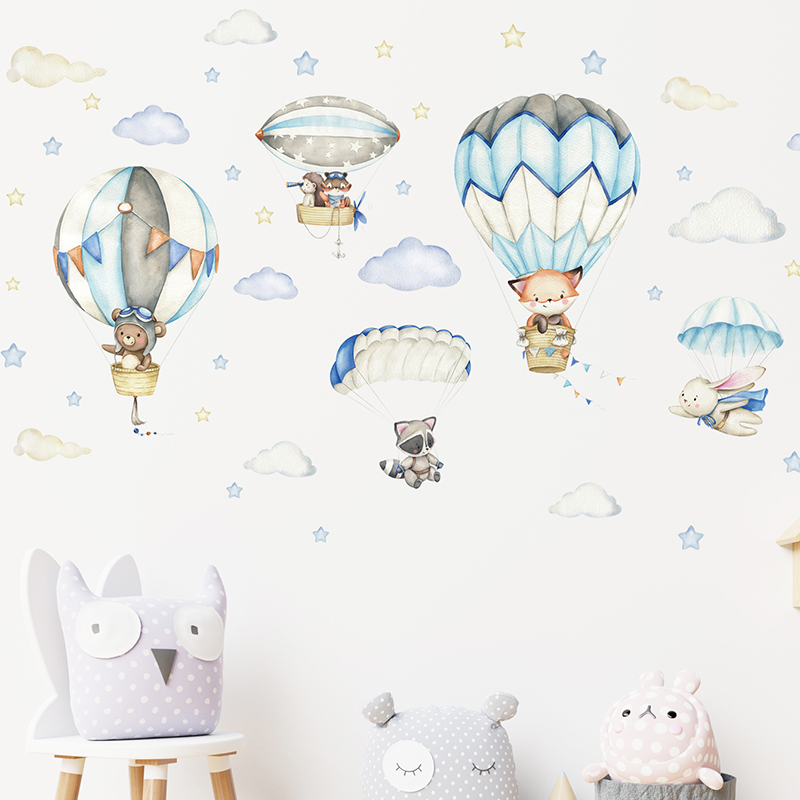Cartoon Cute Animals Hot Air B - огляд і ціна Baby Nursery Items