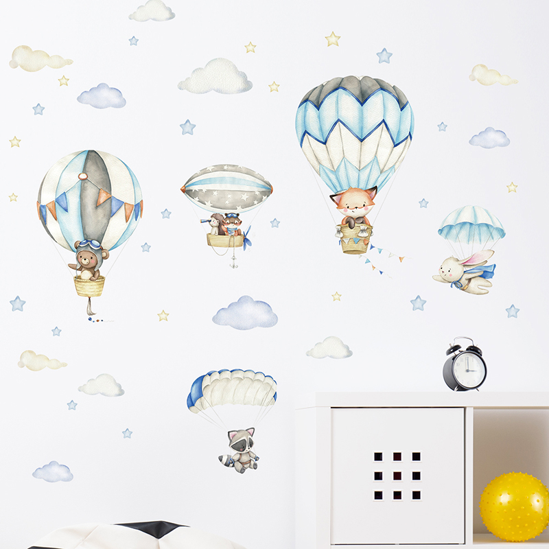 Cartoon Cute Animals Hot Air B - огляд і ціна Baby Nursery Items