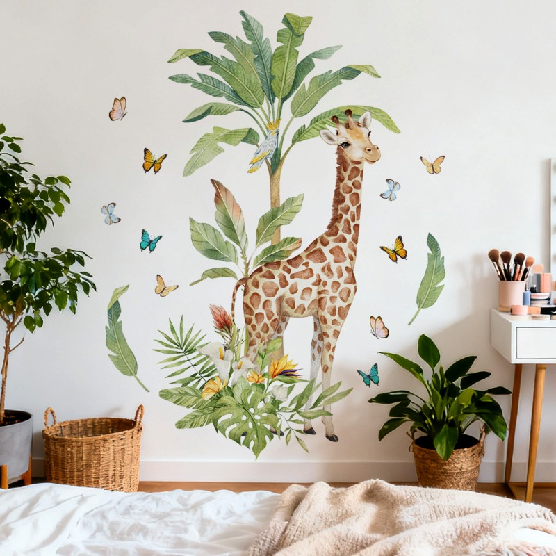 Large Forest Animal Giraffe Wa - огляд і ціна Baby Nursery Murals