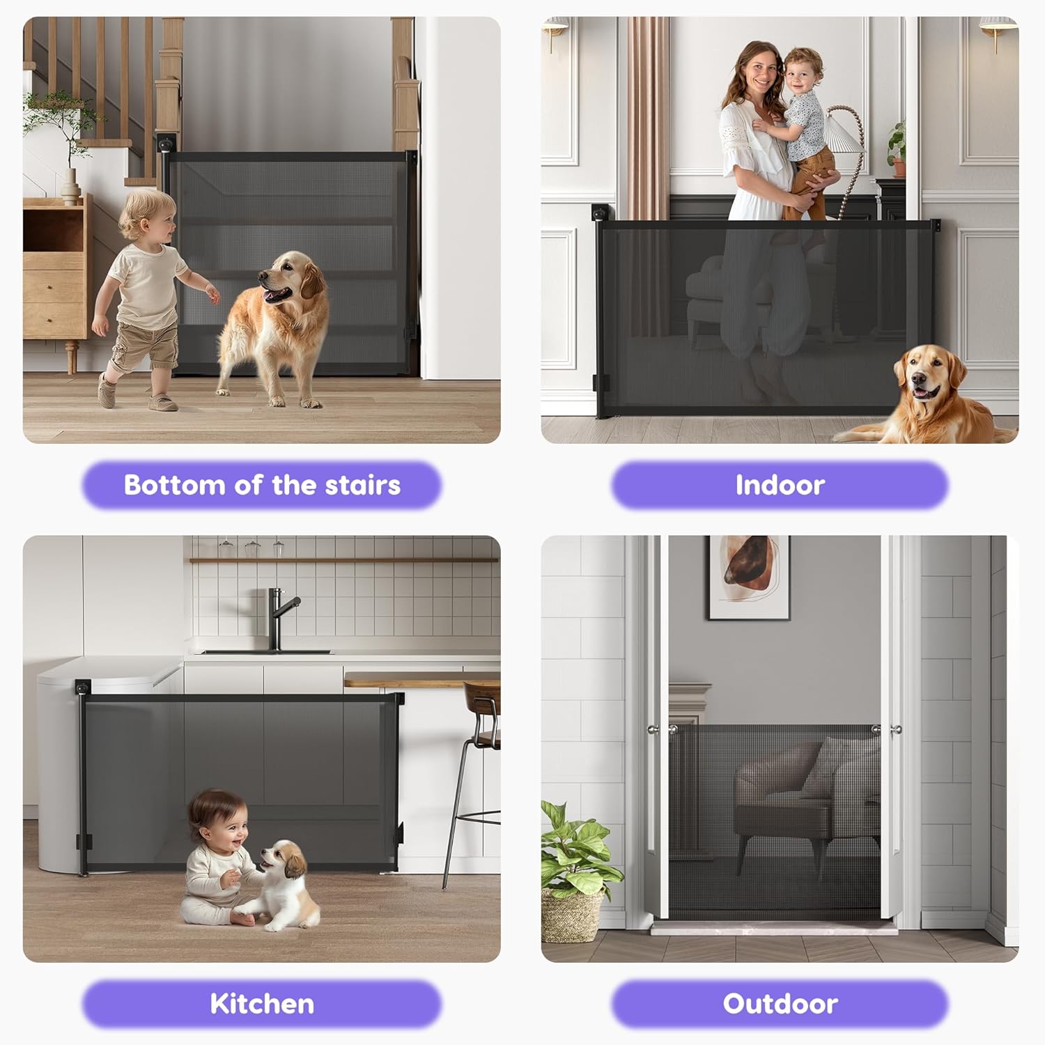 Retractable Baby Gates Extra W - огляд і ціна Baby Gate Extra Wide