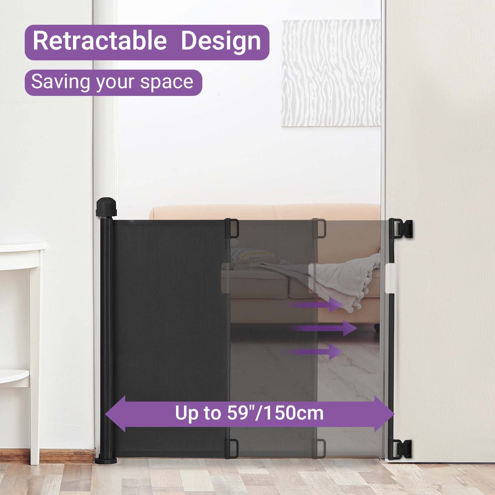 Retractable Baby Gates Extra W - огляд і ціна Baby Gate Extra Wide