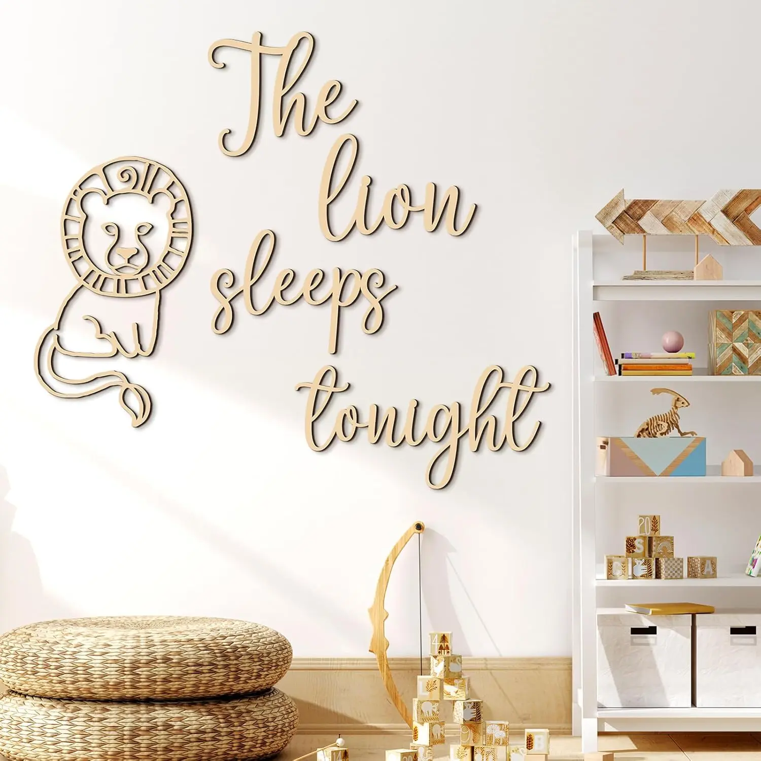 The Lion Sleeps Tonight Wooden - огляд і ціна Baby Nursery Animal Theme
