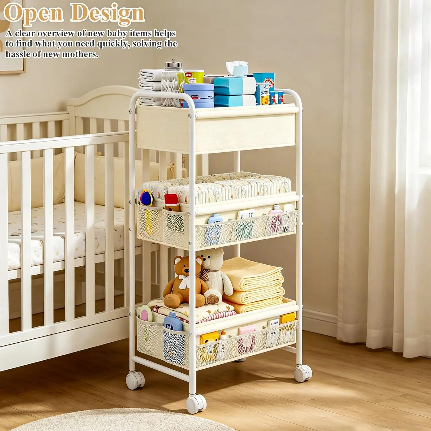 3 Tier Baby Diaper Caddy Cart  - огляд і ціна Baby Nursery Cart