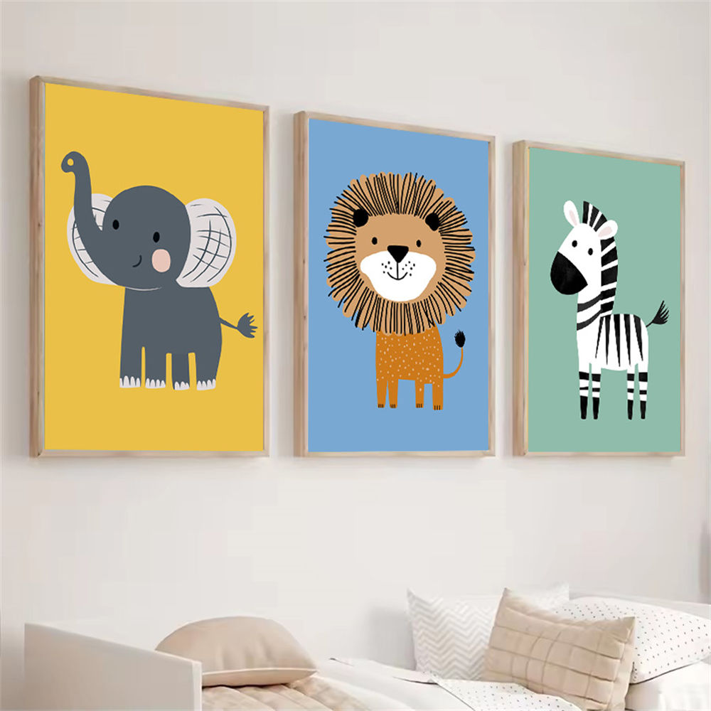 Cartoon Animal Lion Zebra Elep - огляд і ціна Baby Nursery Elephant