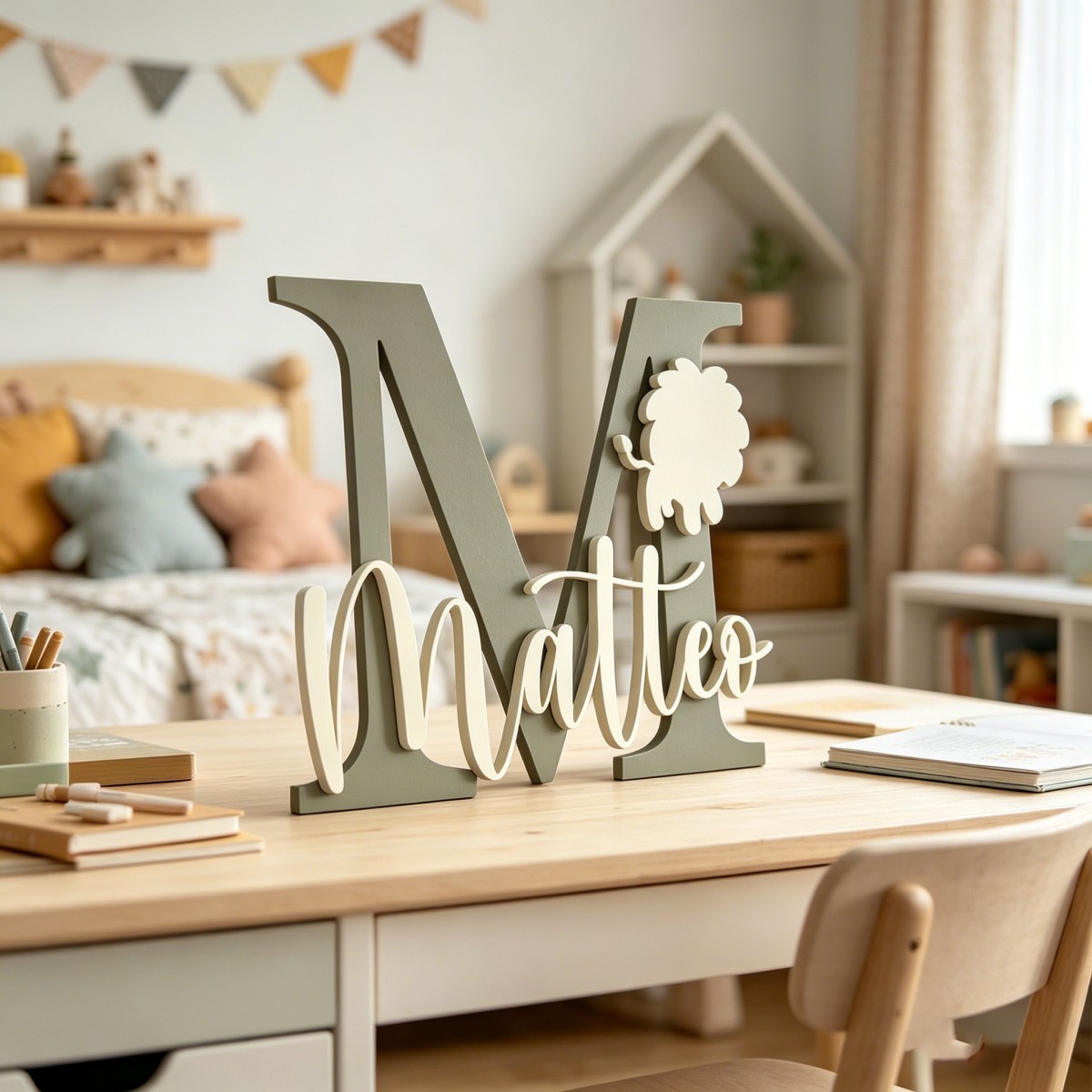 1Pc Custom Lion Name & Initial - огляд і ціна Baby Nursery