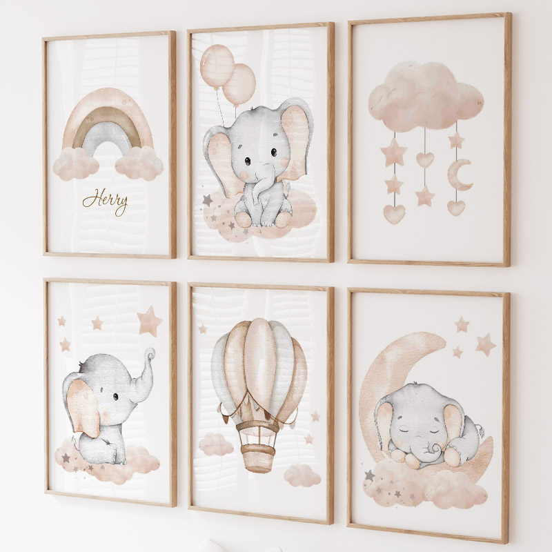 Cute Elephant Hot Balloon Moon - огляд і ціна Baby Nursery Elephant