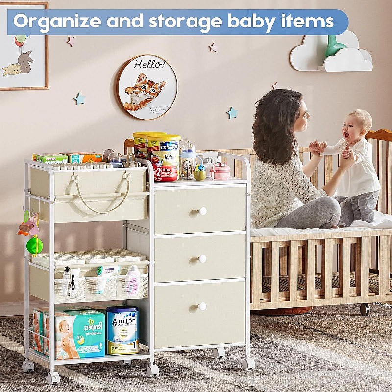 Large Capacity Baby Diaper Org - огляд і ціна Baby Nursery Cart