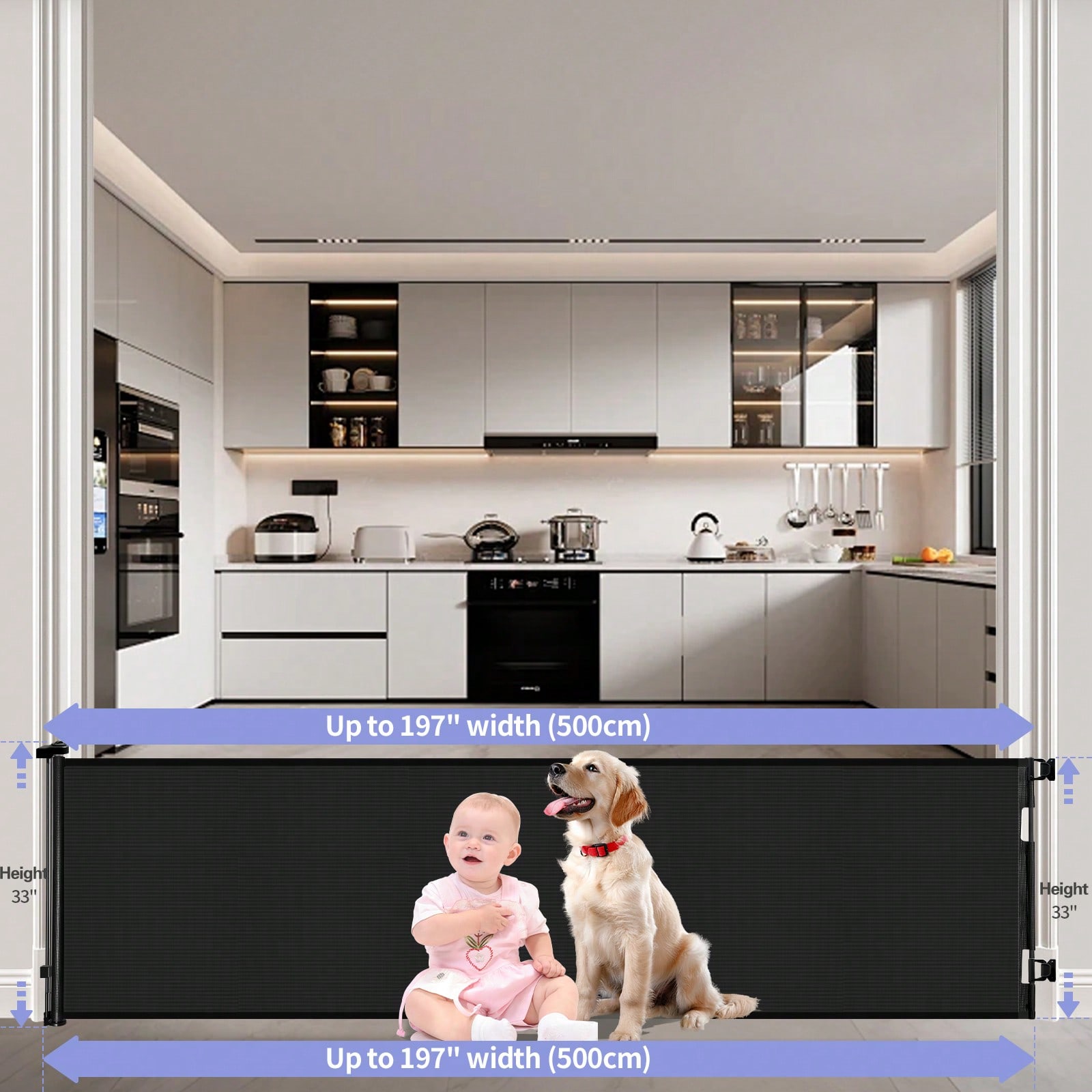 197 Inch Extra Wide Retractabl - огляд і ціна Baby Gate Extra Wide