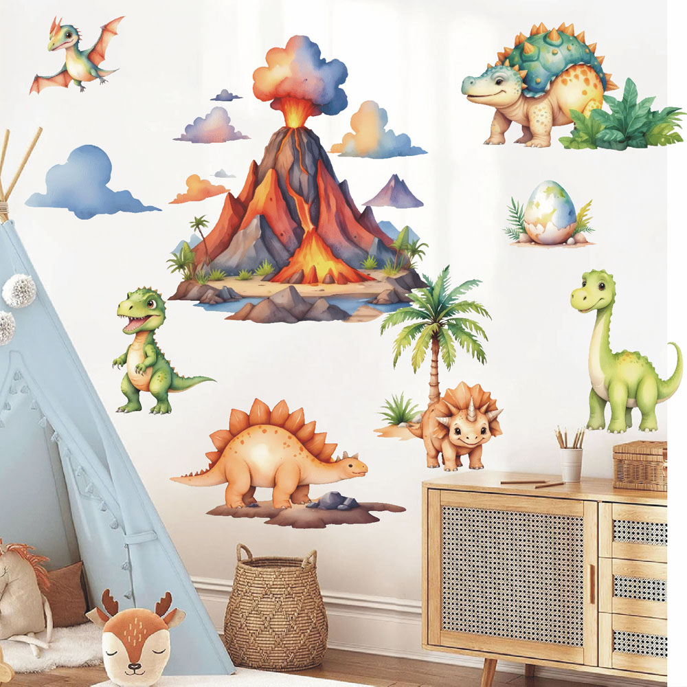 Cartoon Jungle Dinosaur Wall S - огляд і ціна Baby Nursery Animal Theme
