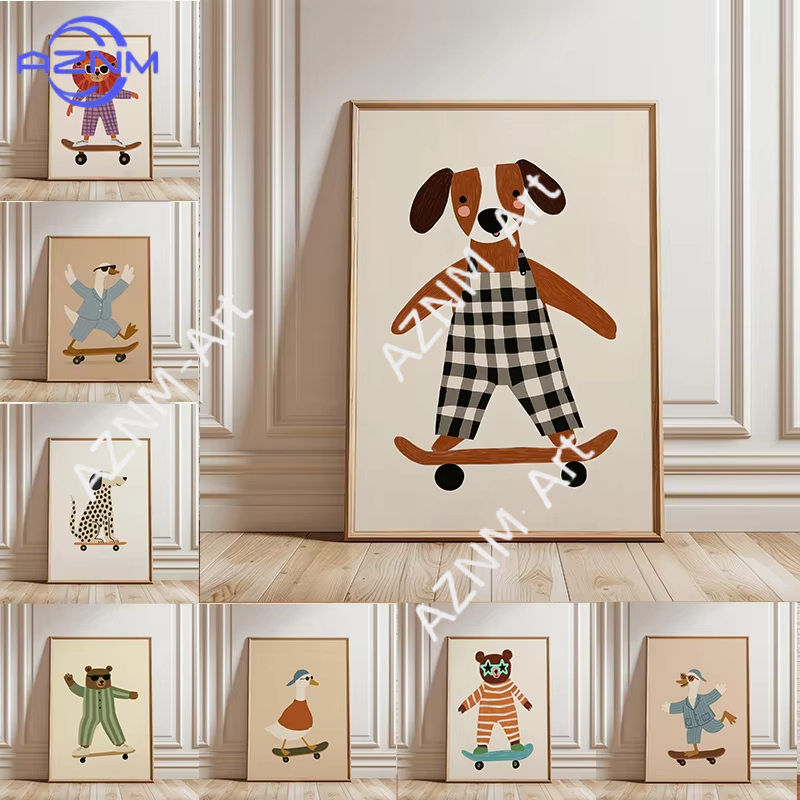 1PC Funny Animal Skateboarding - огляд і ціна Baby Nursery Items