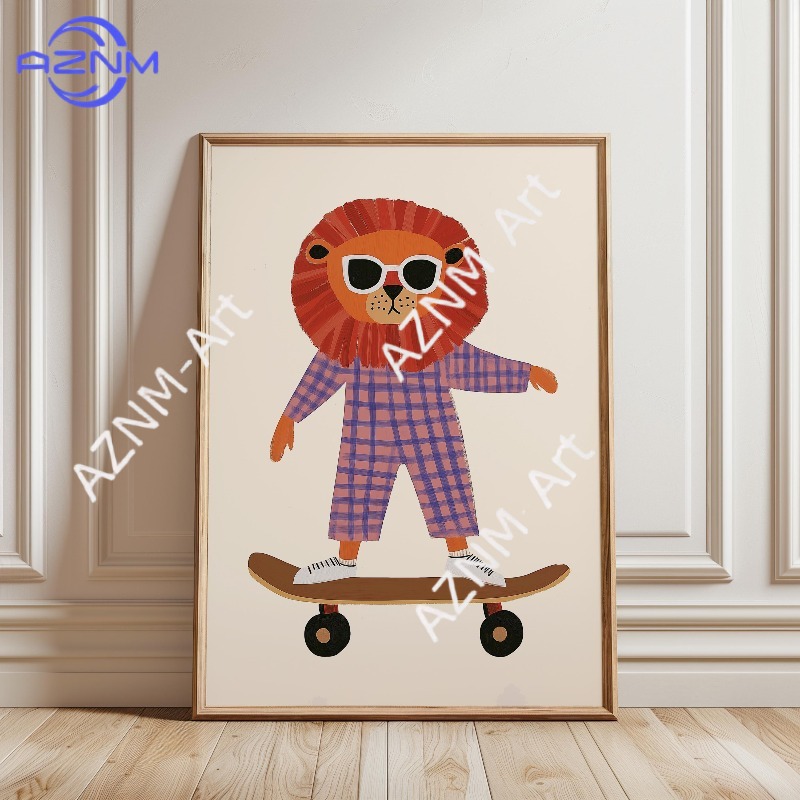 1PC Funny Animal Skateboarding - огляд і ціна Baby Nursery Items