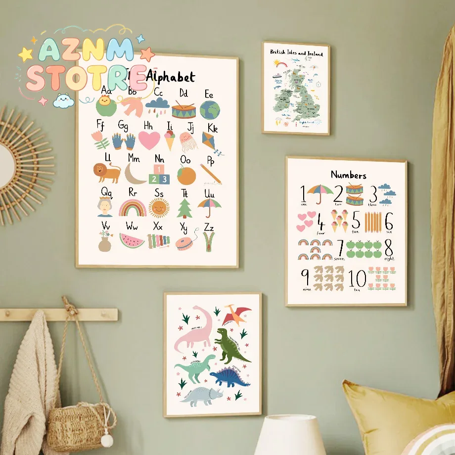 Animal World Map Dinosaur Alph - огляд і ціна Baby Nursery Items