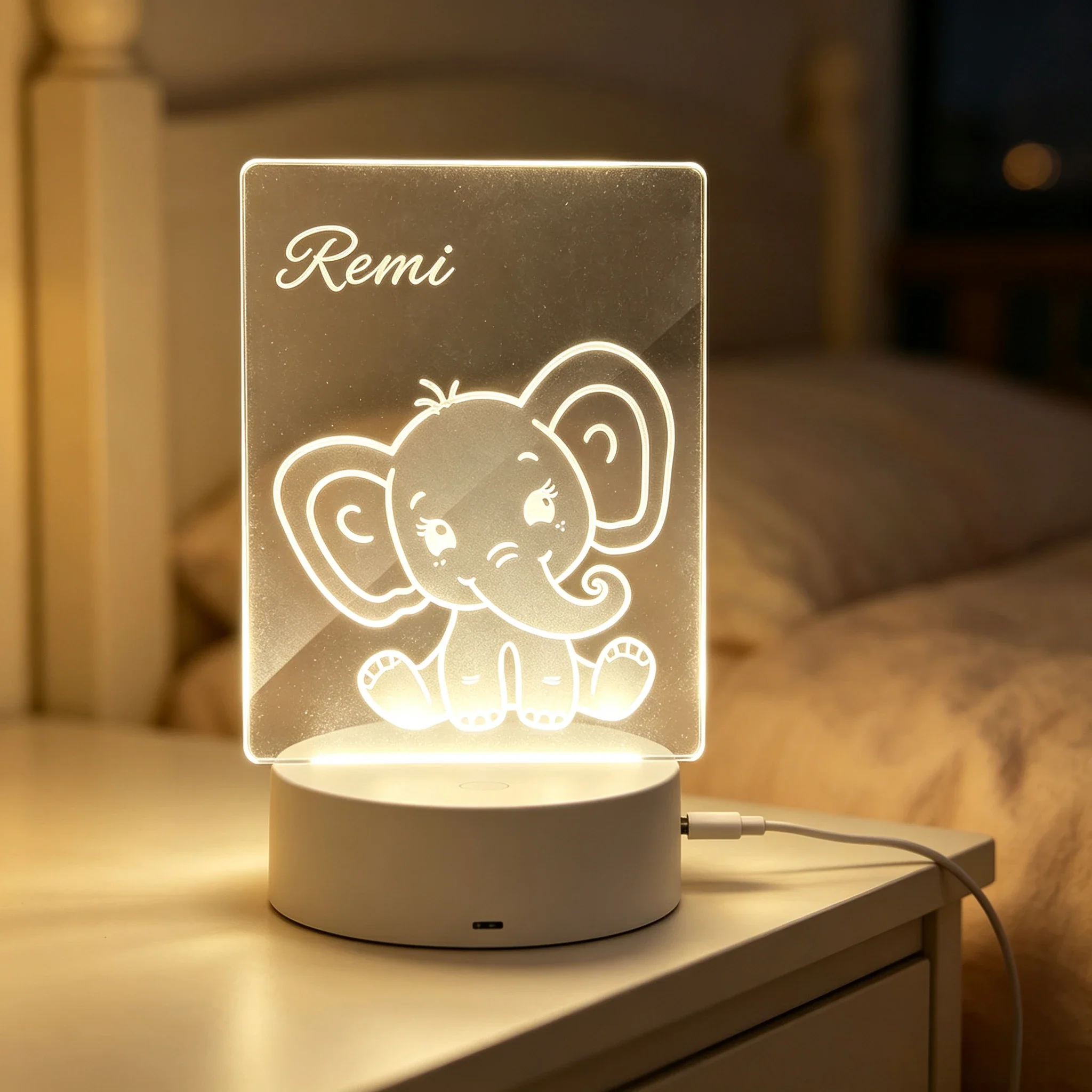 Custom Name Cute Baby Elephant - огляд і ціна Baby Nursery Elephant