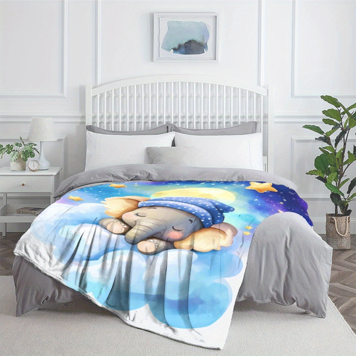 Sleeping Baby Elephant Cloud S - огляд і ціна Baby Nursery Animal Theme