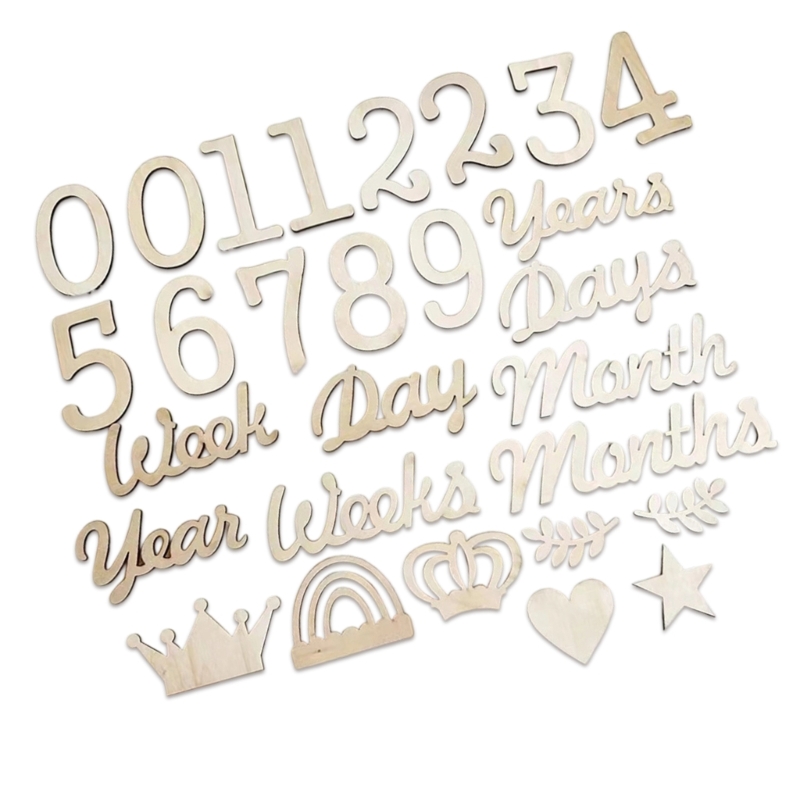 Wooden Milestones Number and W - огляд і ціна Baby Nursery Age