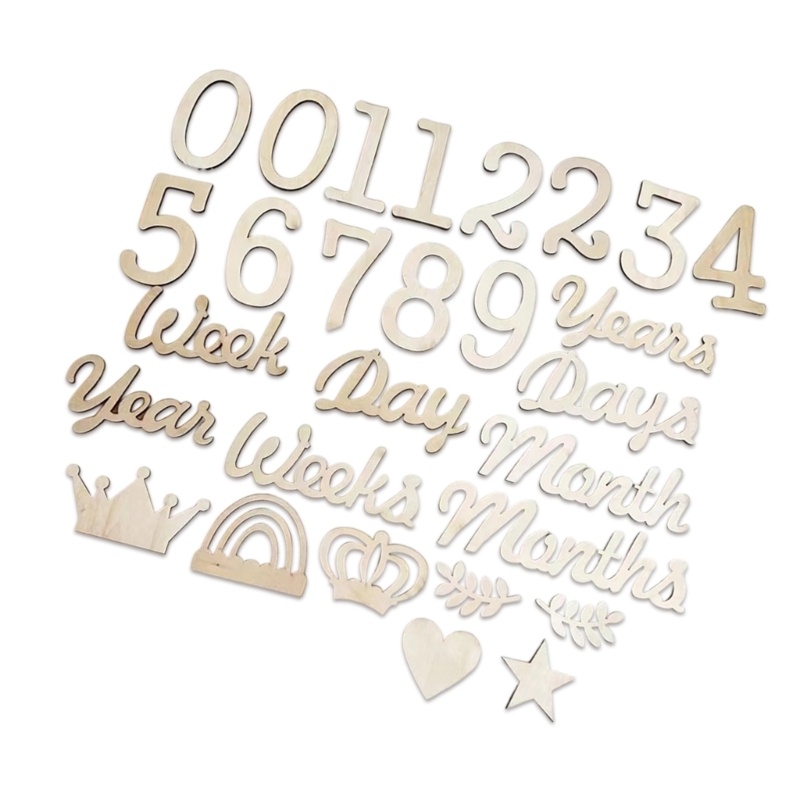 Wooden Milestones Number and W - огляд і ціна Baby Nursery Age