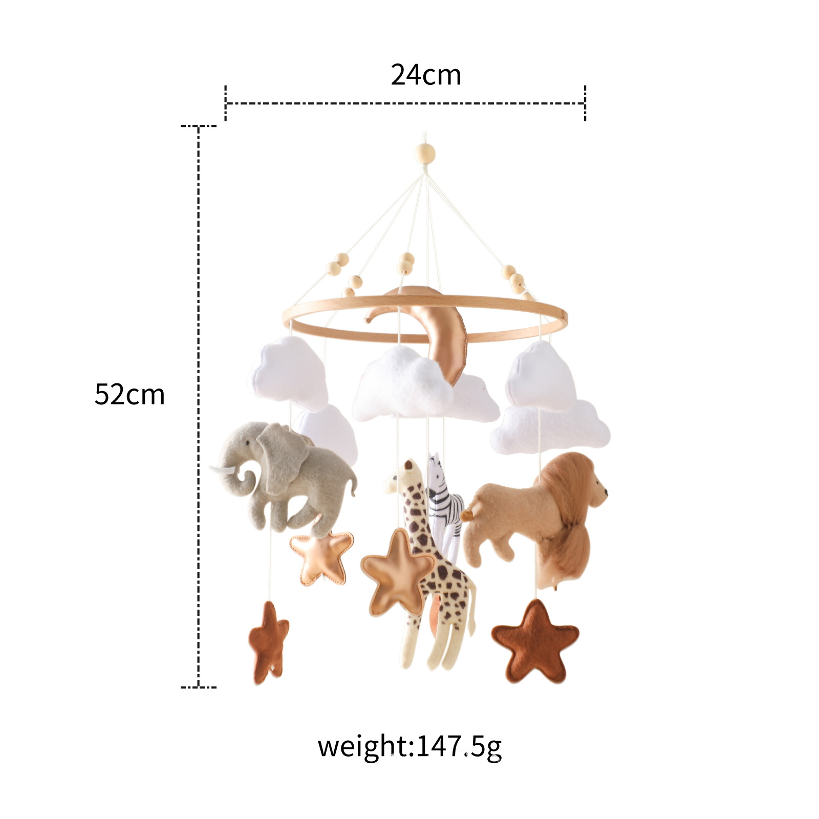 Hot Sale Nordic Handmade Felt  - огляд і ціна Baby Nursery Bed